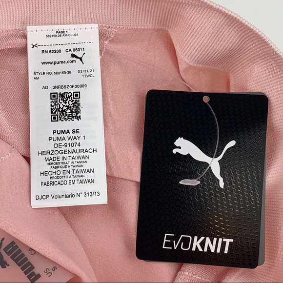 Puma NWT Pink Evostripe Evoknit 7/8 Tights, Small - Picture 15 of 16